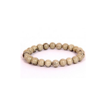 MOCCA JASPER 8MM GRADE (A) NATURAL ROUND BEADS