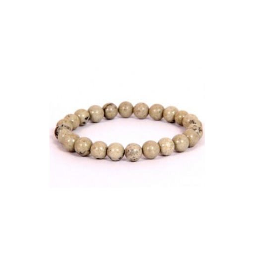 MOCCA JASPER 8MM GRADE (A) NATURAL ROUND BEADS