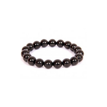 JET 10MM GRADE (A) NATURAL ROUND BEADS