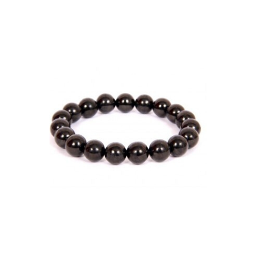 JET 10MM GRADE (A) NATURAL ROUND BEADS