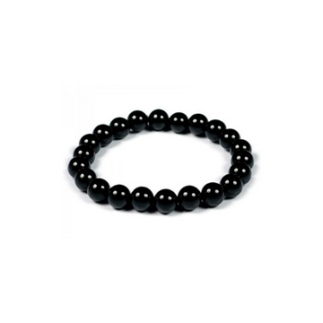 JET 8MM GRADE (A) NATURAL ROUND BEADS