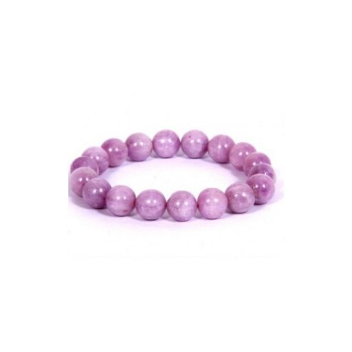KUNZITE 10MM GRADE (A) NATURAL ROUND BEADS