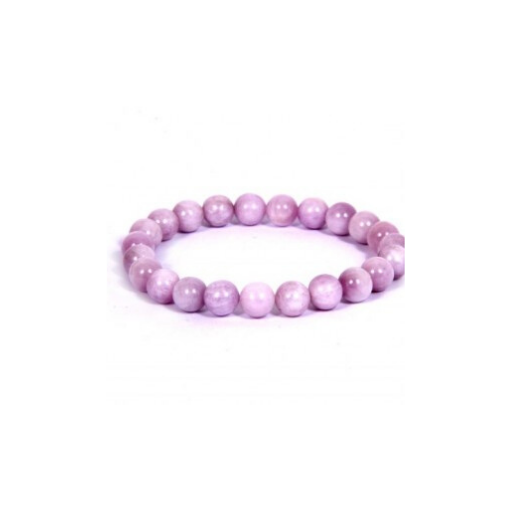 KUNZITE 8MM GRADE (A) NATURAL ROUND BEADS