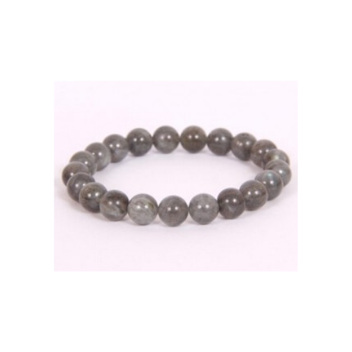 LABRADORITE 8MM GRADE (A) NATURAL ROUND BEADS