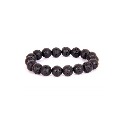 LAVA 10MM GRADE (A) NATURAL ROUND BEADS