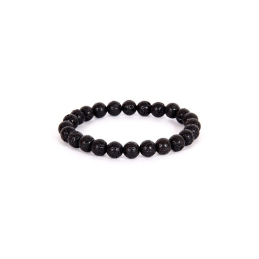 LAVA 8MM GRADE (A) NATURAL ROUND BEADS