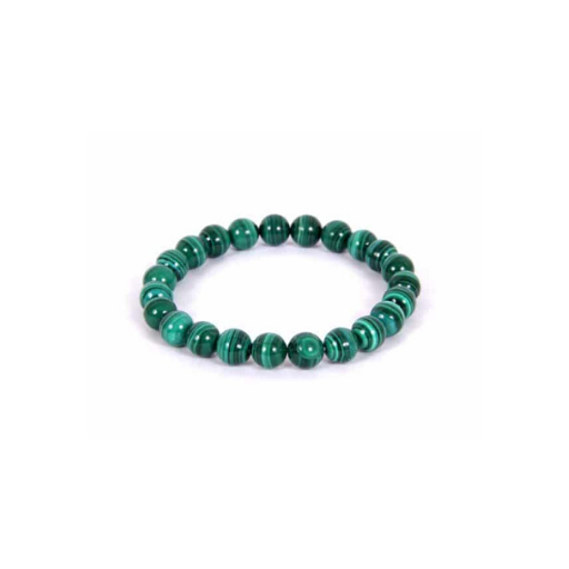 MALACHITE 8MM GRADE (A) NATURAL ROUND BEADS