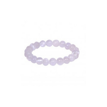 SELENITE 8MM GRADE (A) NATURAL ROUND BEADS