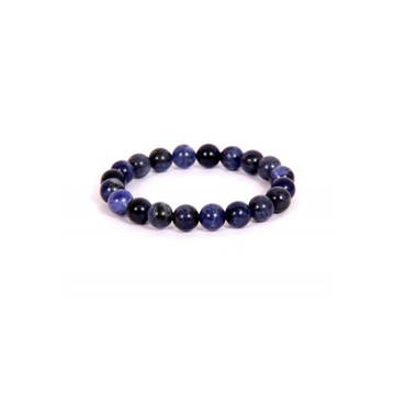 SODALITE 8MM GRADE (A) NATURAL ROUND BEADS