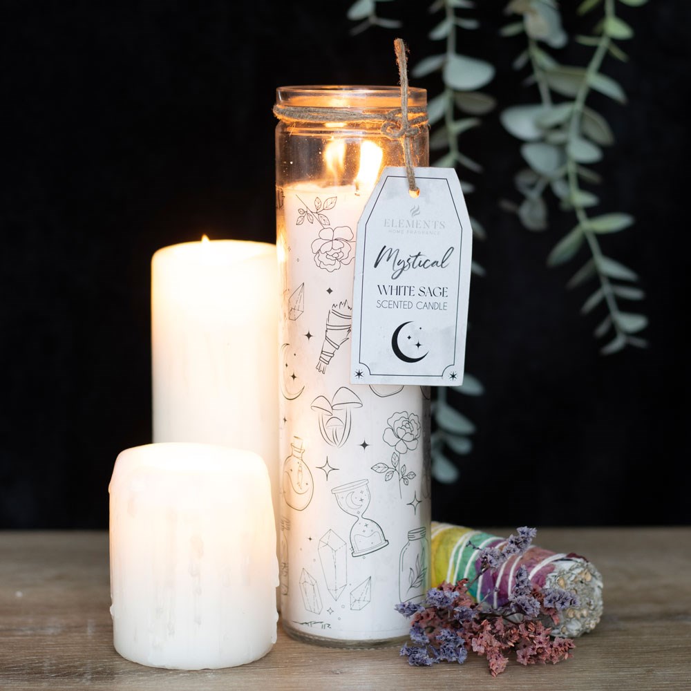 MYSTICAL WHITE SAGE TUBE CANDLE