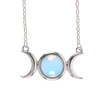 OPALITE TRIPLE MOON NECKLACE GREETING CARD