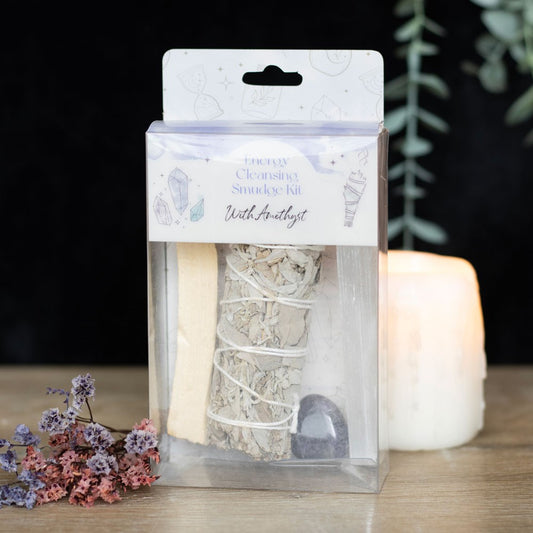 SMUDGE KIT WITH AMETHYST CRYSTAL