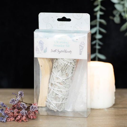 SMUDGE KIT WITH CLEAR QUARTZ CRYSTAL