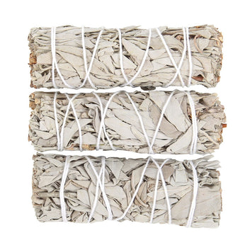 SET OF 3 WHITE SAGE SMUDGE WANDS