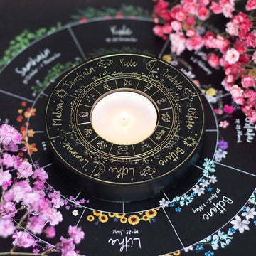 WHEEL OF THE YEAR TEALIGHT CANDLE HOLDER