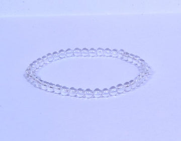 CLEAR QUARTZ 4MM GRADE (A) NATURAL ROUND BEADS