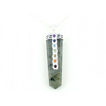 Labradorite Chakra Tongue Pendant
