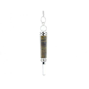 Tiger Eye, Gold Indian Wand Pendulum