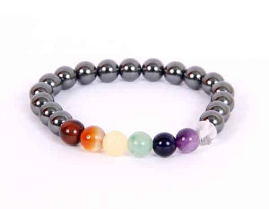 HEMATITE CHAKRA 8MM GRADE (A) NATURAL ROUND BEADS