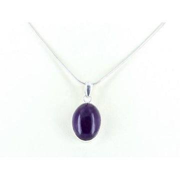 Amethyst Oval Cabochon Pendant