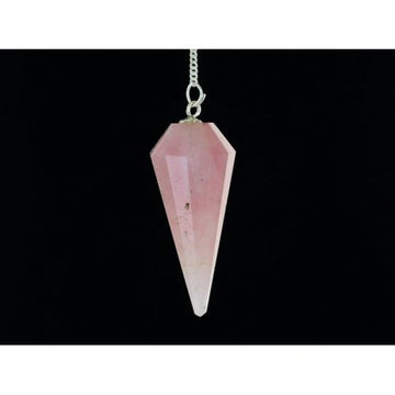 Rose Quartz Faceted Cone Pendulum