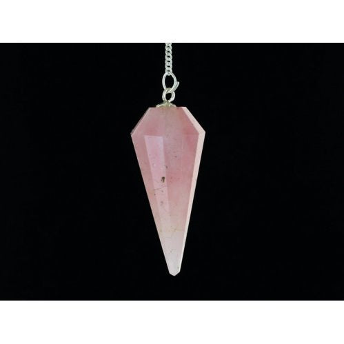 Rose Quartz Faceted Cone Pendulum