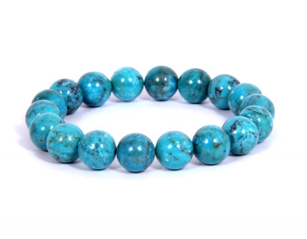 TURQUOISE 10MM GRADE (A) NATURAL ROUND BEADS