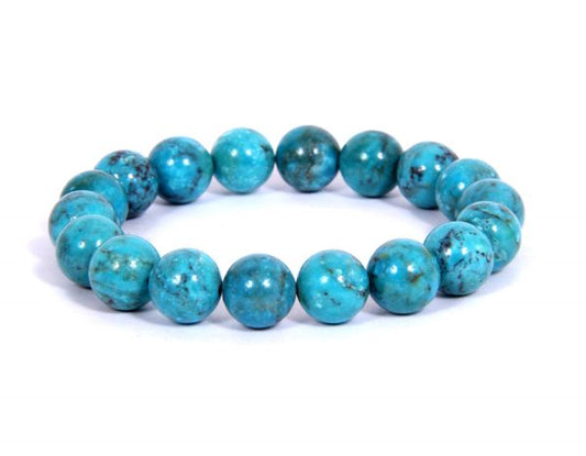 TURQUOISE 10MM GRADE (A) NATURAL ROUND BEADS