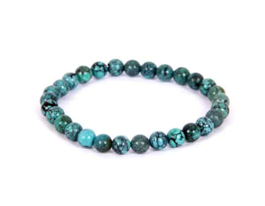 TURQUOISE 6MM GRADE (A) NATURAL ROUND BEADS