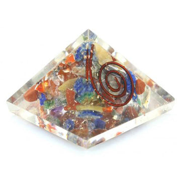 Mixed Crystal Orgone Pyramid 40