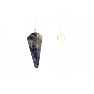 Sodalite Faceted Cone Pendulum
