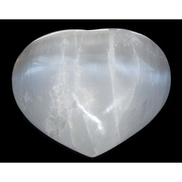 Selenite Puff Heart