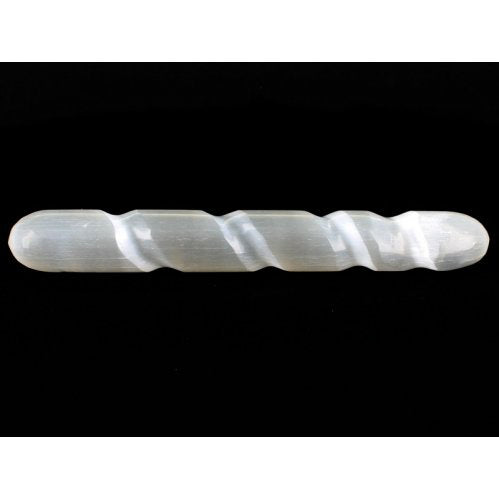 Selenite Spiral Wand Large